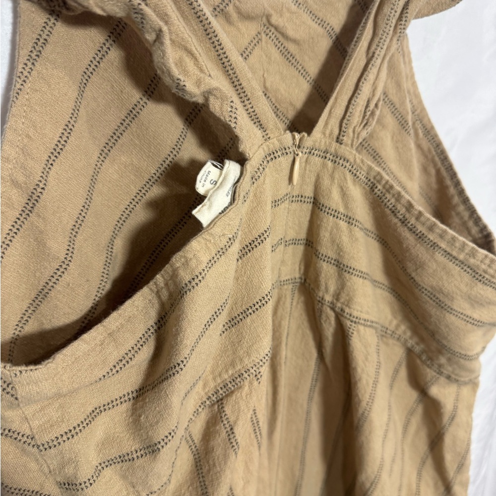 Orange Creek Tan Striped Midi Dress | Women’s Small - Picture 5 of 12